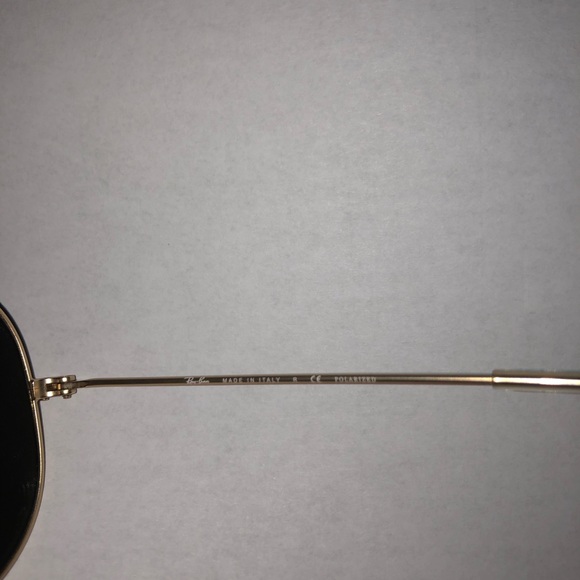 Lg Light Blue Polarized Flash Ray-Ban Aviators - Picture 7 of 8